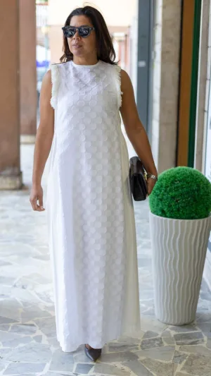 Abito Alysi bianco con frange